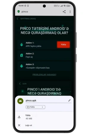 pinco apk yukleyin