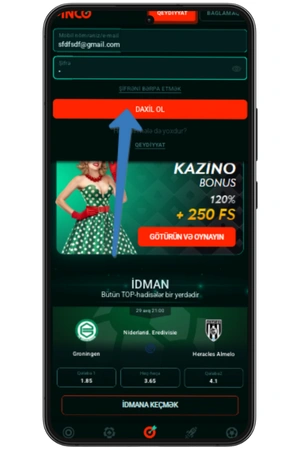 pinco casino ya daxil olmaq ucun duymə