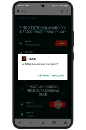 pinco mobil qurashdirin