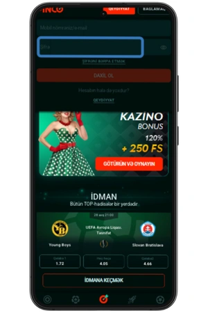 qeydiyyat ucun pinco da parol