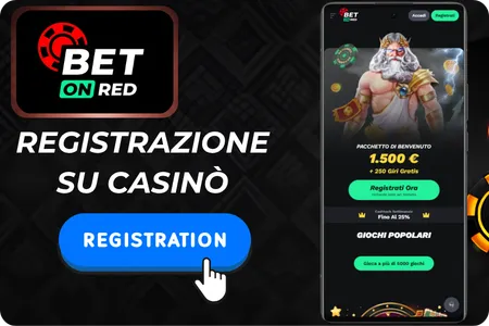 Registrazione su BetOnRed